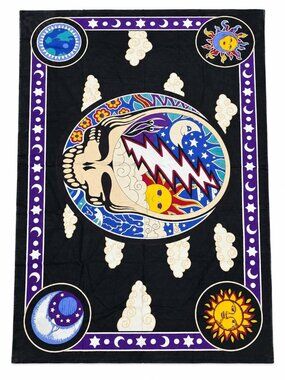 Vintage 04 Dan Morris Gypsy Rose Grateful Dead Celestial Lightning Bolt Tapestry